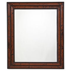 Antique Ebony and Faux Tortoise Mirror