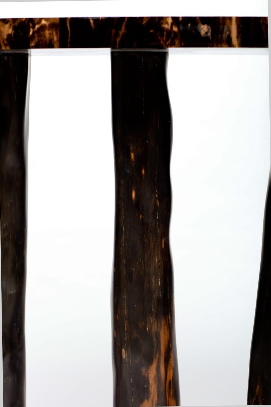 French Ebony and Galuchat Shagreen Console Table, France