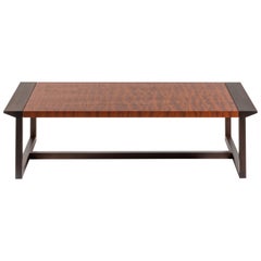 Ebony and Mahogany Pommelè Large Coffee Table Cmp Design for Giordano Viganò