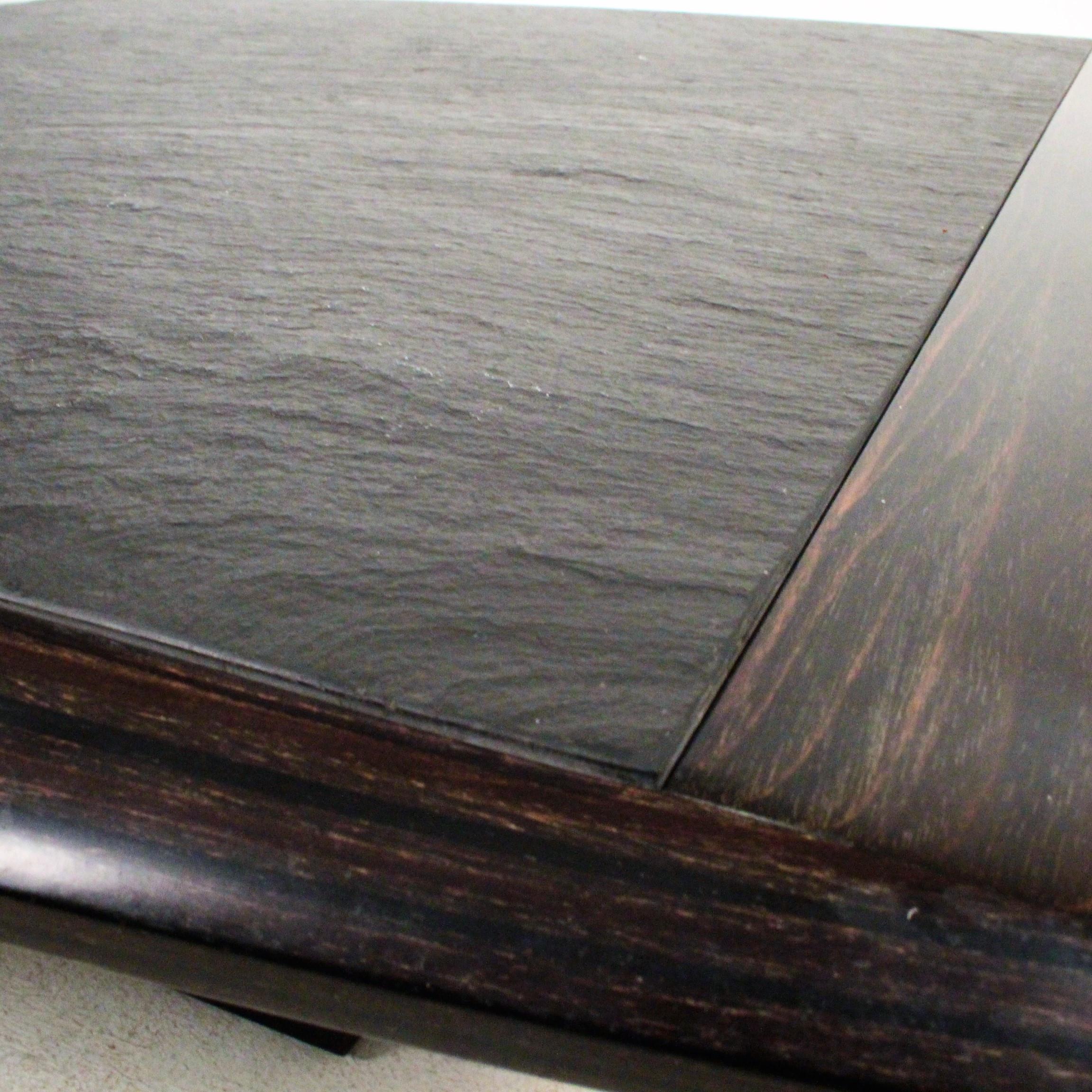 Table Atributed to Tobia Scarpa, Ebony and slate  Italy, 1970 For Sale 6