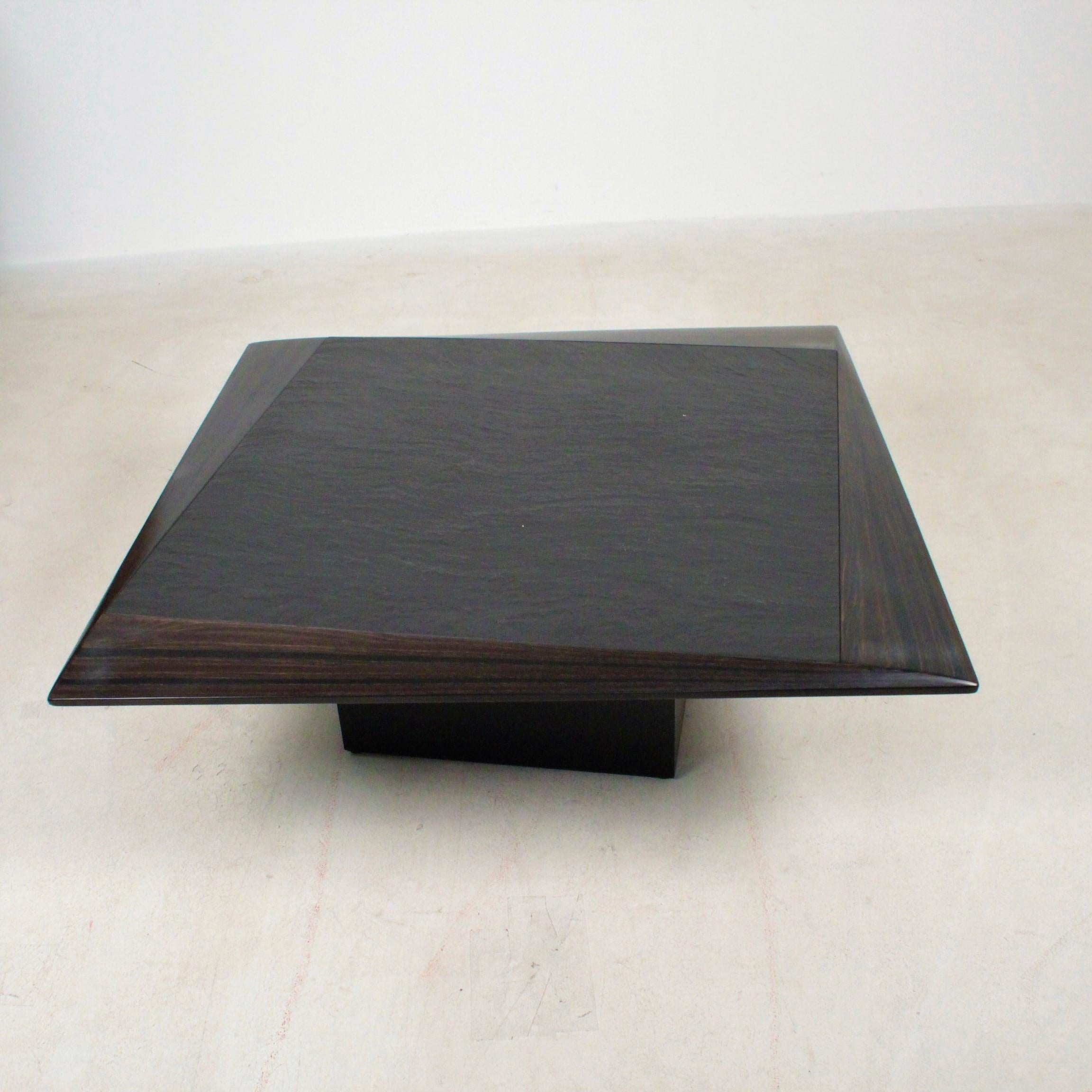 Table Atributed to Tobia Scarpa, Ebony and slate  Italy, 1970 In Good Condition For Sale In Paris, FR