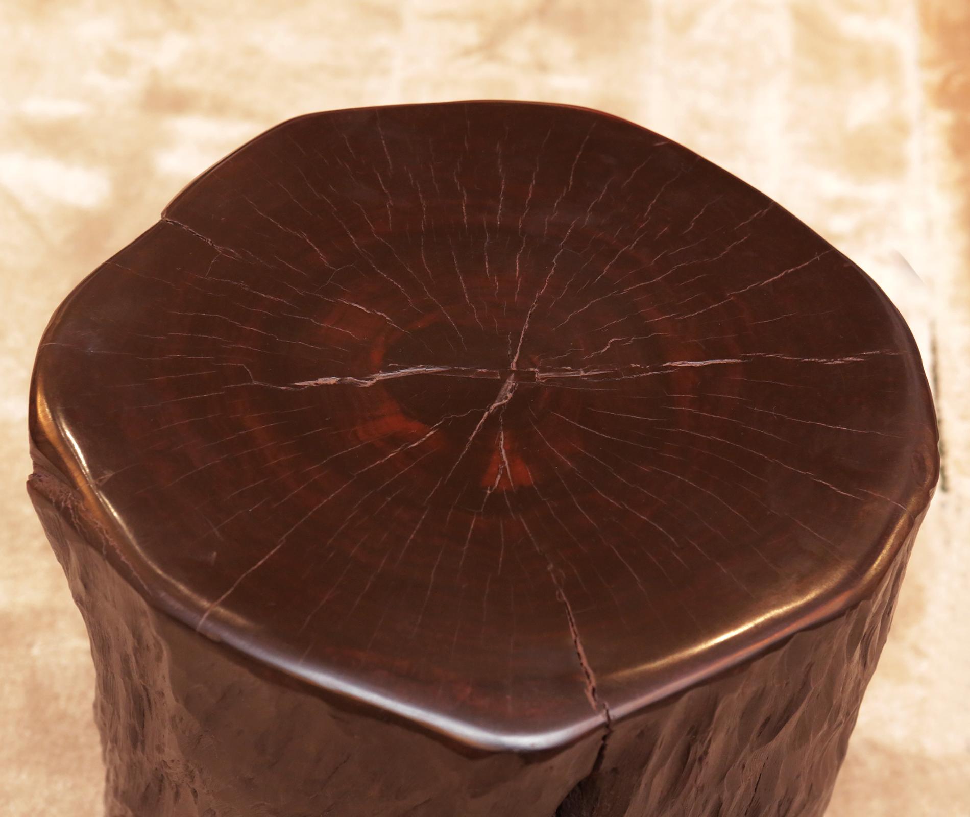 Stool ebony B in natural
solid ebony wood from Macassar.
Hand carved piece, unique and
exceptional piece.