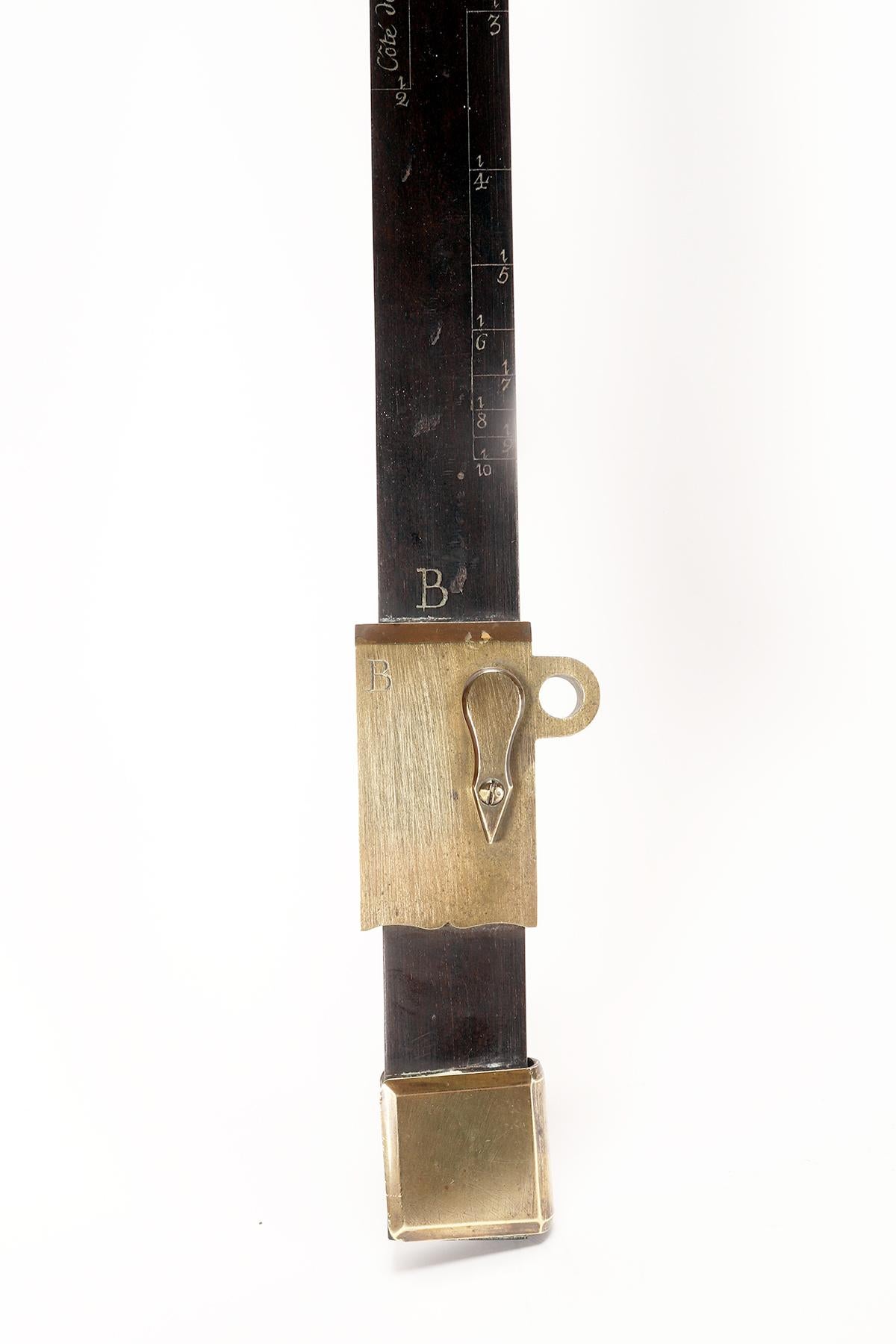 Ottone Pantografo in ebano, ottone e avorio, firmato Lennel, Parigi 1780. in vendita
