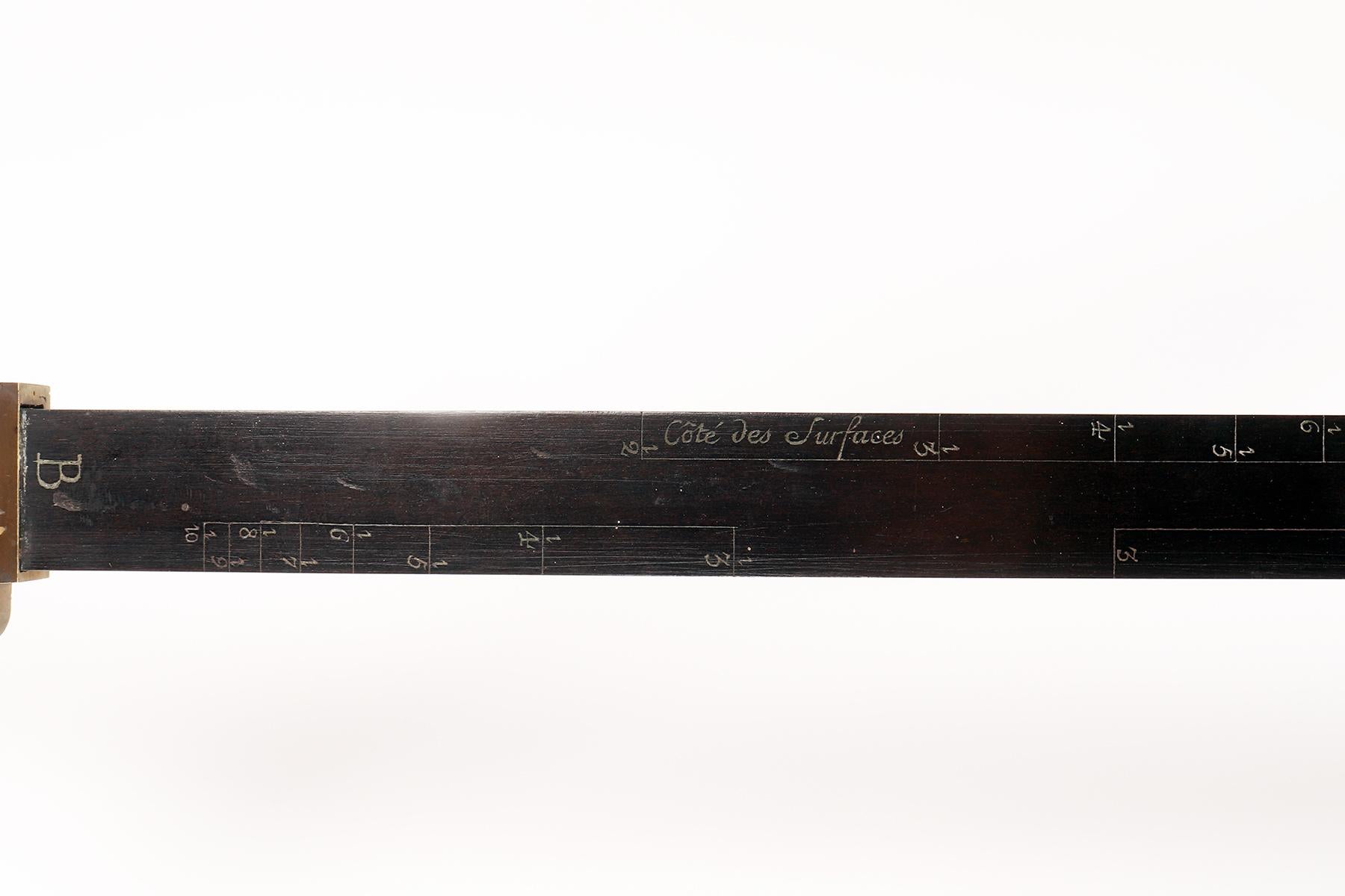 Pantografo in ebano, ottone e avorio, firmato Lennel, Parigi 1780. in vendita 1