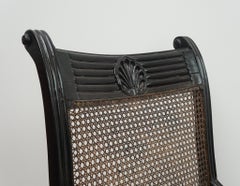 Ebony Carved Grandfather Shell Mark Chair