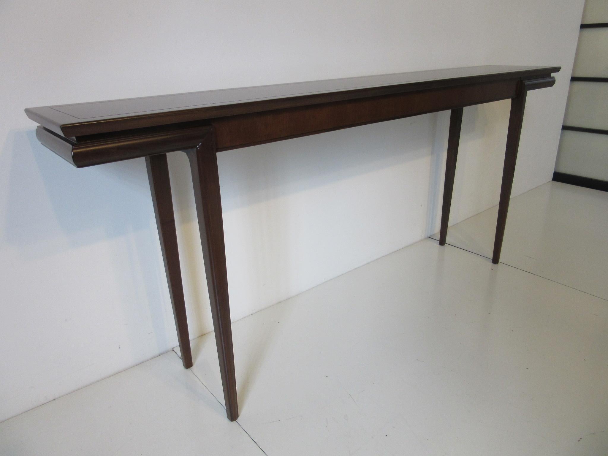 Mid-Century Modern Ebony Console / Sofa Table in the Style of Heritage