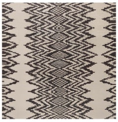 „Ebony Echo“ – moderner Flachgewebeteppich in Beige mit Anthrazit von Doris Leslie Blau