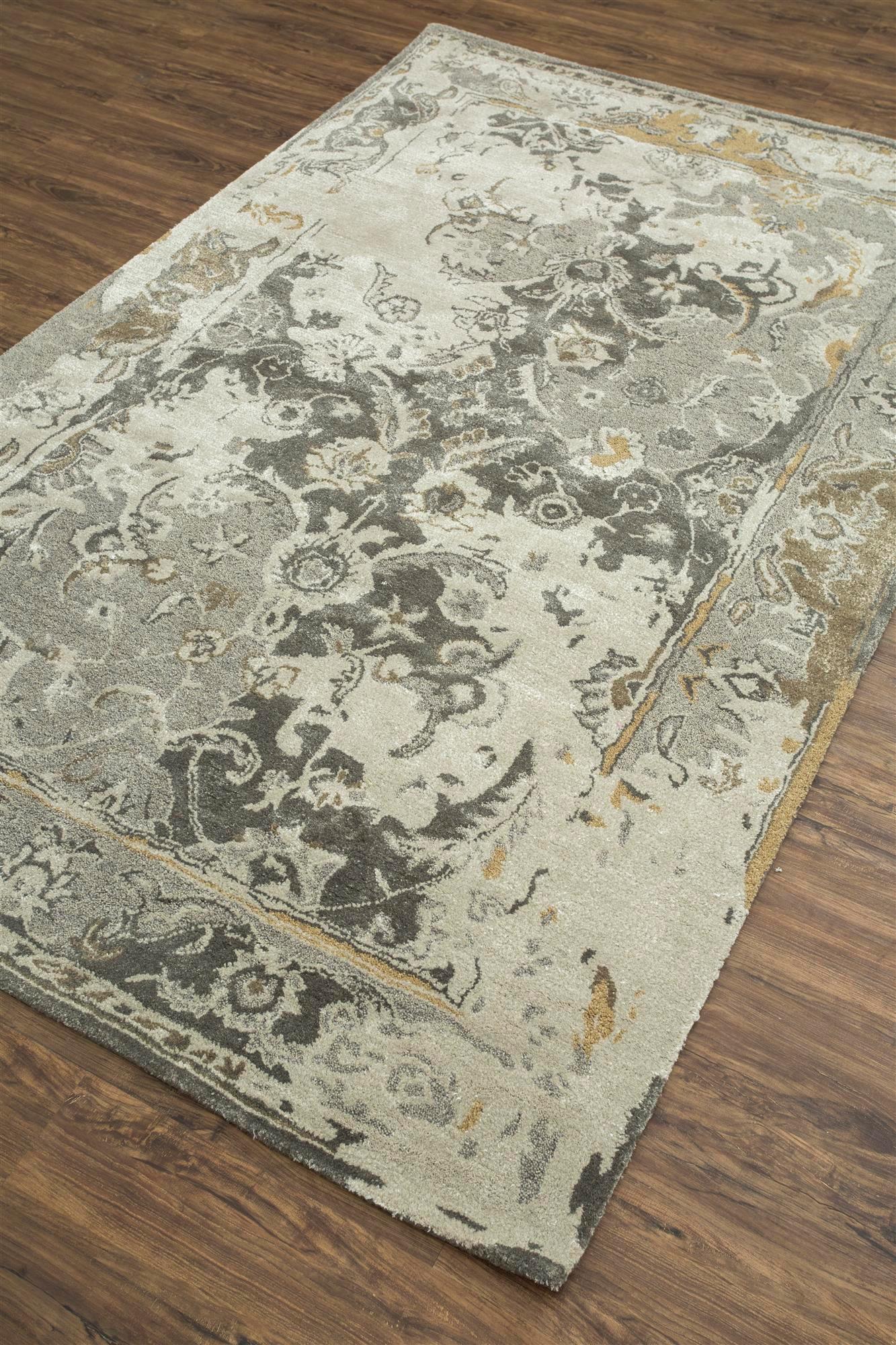 Ebony Enigma Carbón Pizarra Gris Clásico 240x330 cm Alfombra Tejida a Mano Moderno en venta