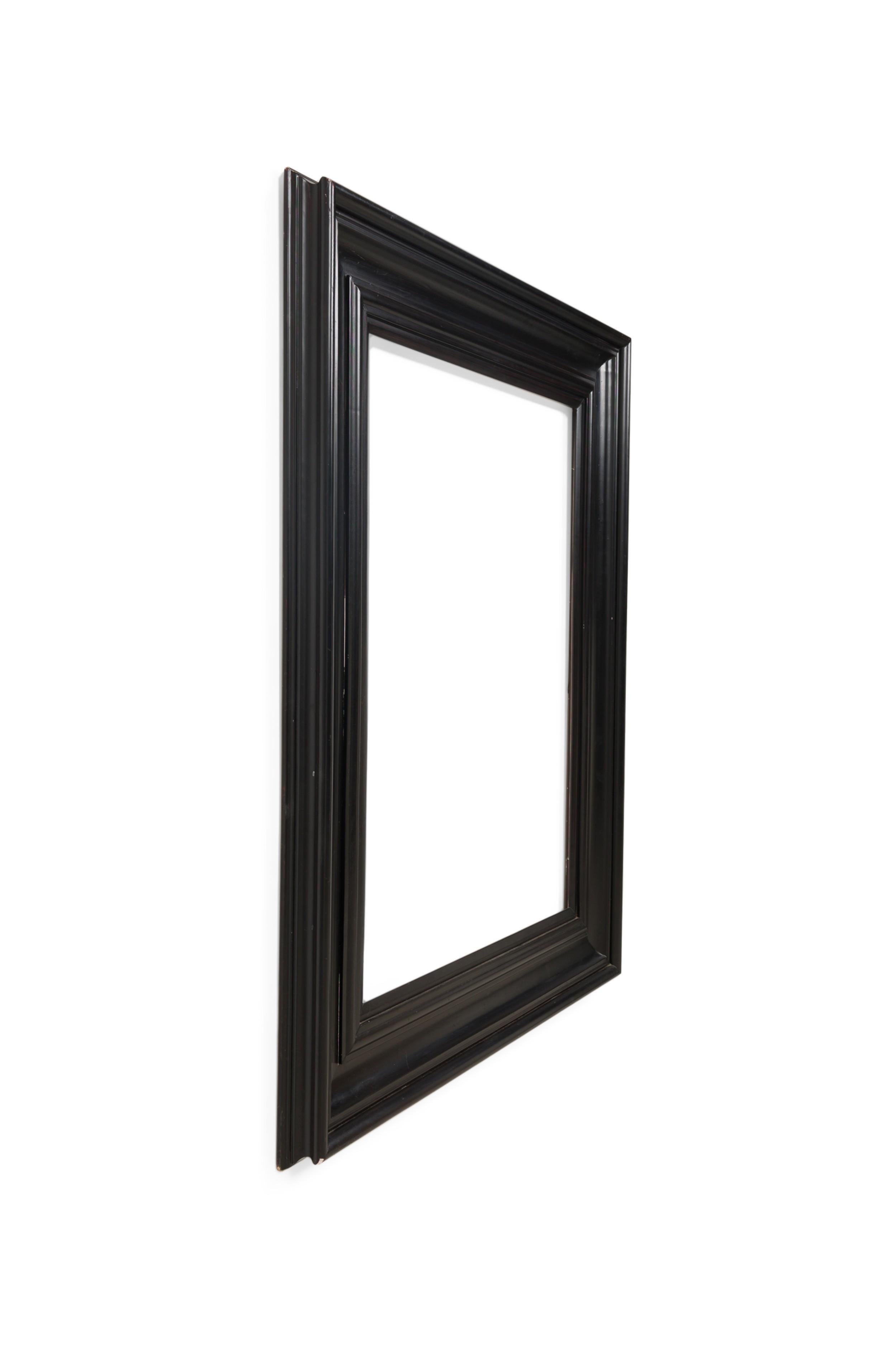 Continental Flemish style (20th Century) rectangular ebonized picture /mirror frame
 

 Condition: Good; Wear consistent with age and use. Some wear to finish, losses.