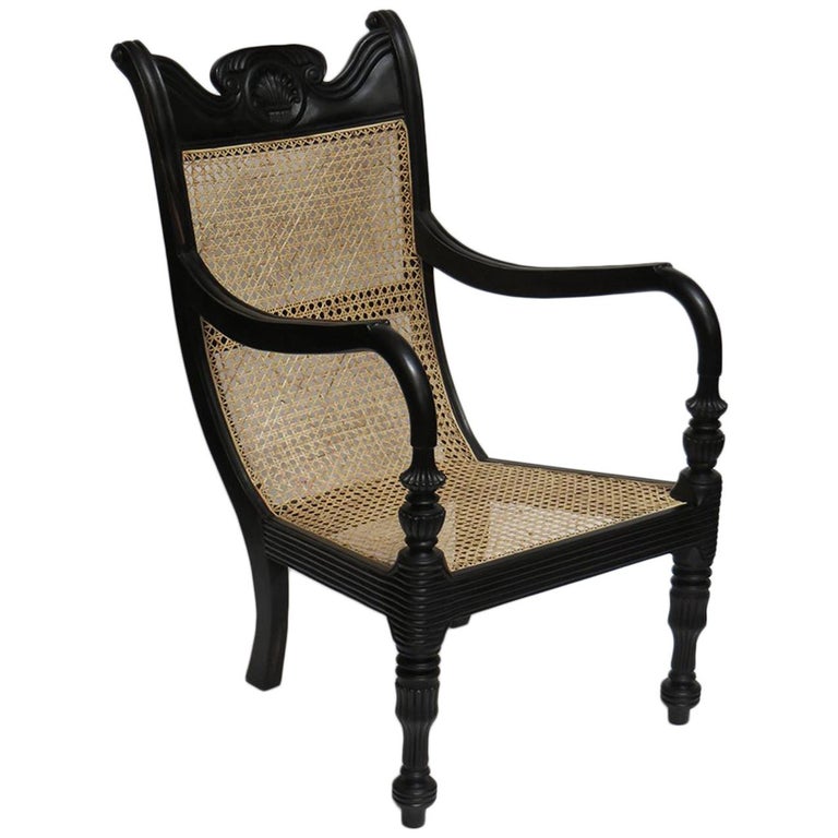 Ebony Grandfather Chair from Sri Lanka For Sale at 1stDibs