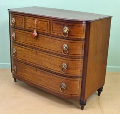 Ebony Inlaid Regency Mahogany Chest of Drawers