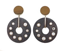 Ebony Kunzite Gold Earrings