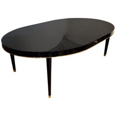 Ebony Lacquered Hollywood Regency Style Ralph Lauren Paris 1 Fifth Dining Table