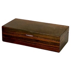 Ebony Macassar Box, circa 1930, Brown Color, France