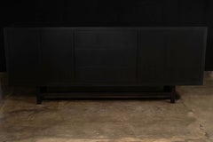 Ebony Modern Minimal Credenza with Drawers and Doors from Costantini, Salvatore