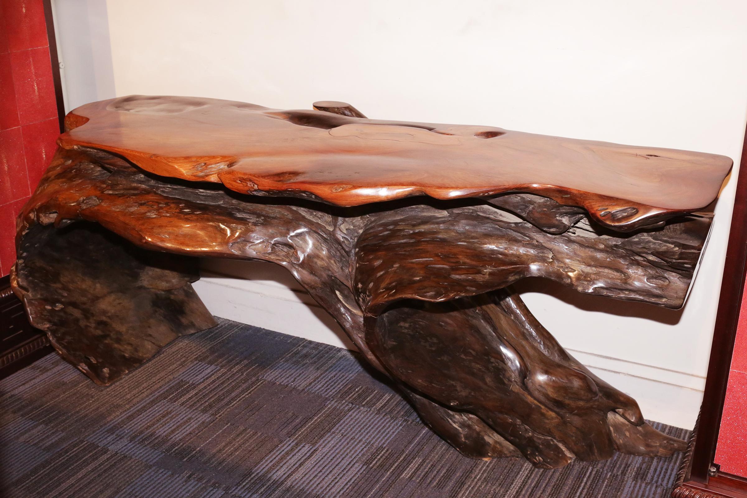 Malagasy Pure Wood Console For Sale