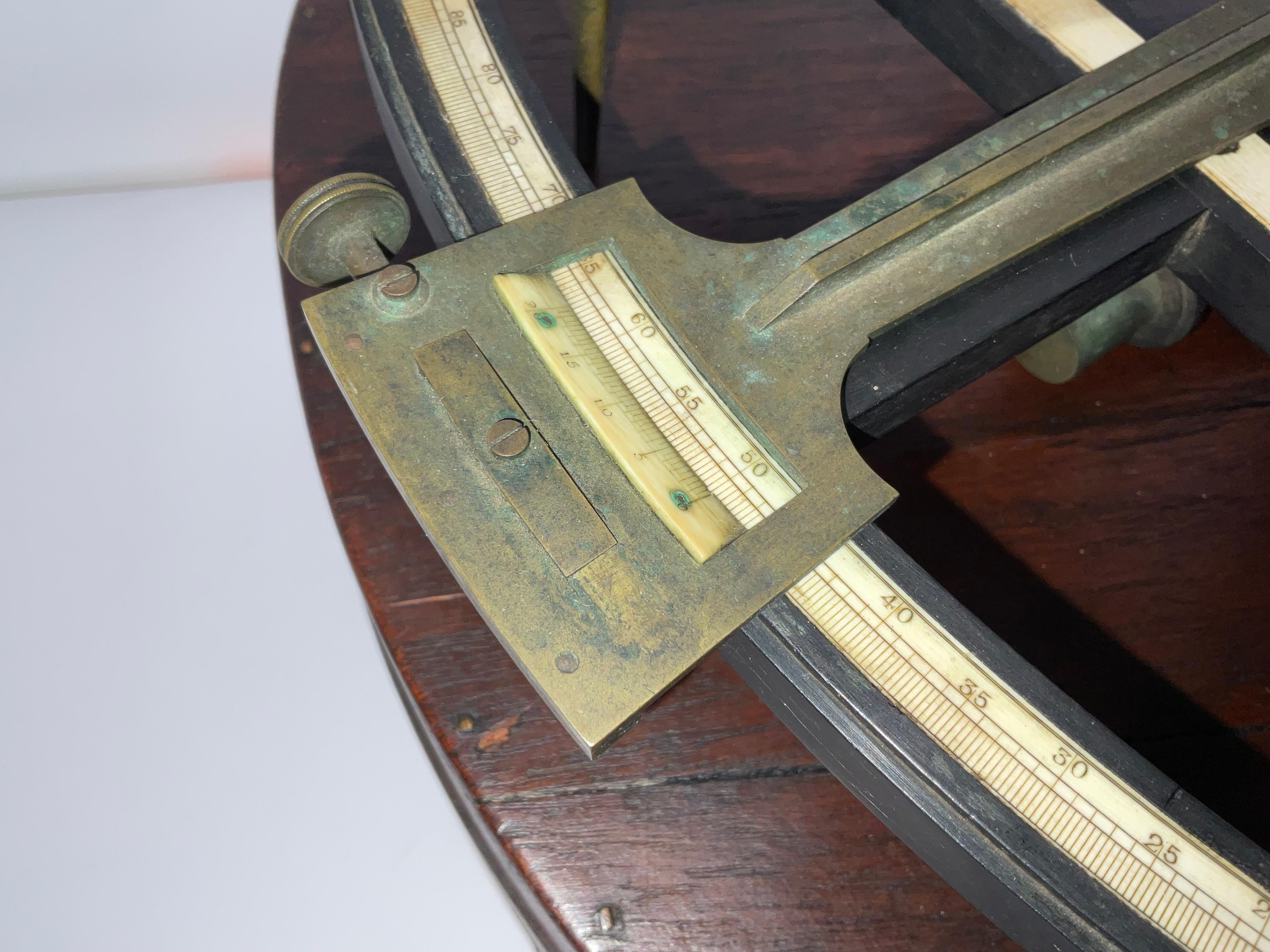 Ebony Ships Navigators Octant in Box en vente 5