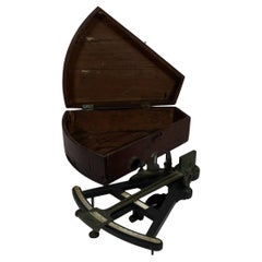 Ebony Ships Navigators Octant in Box