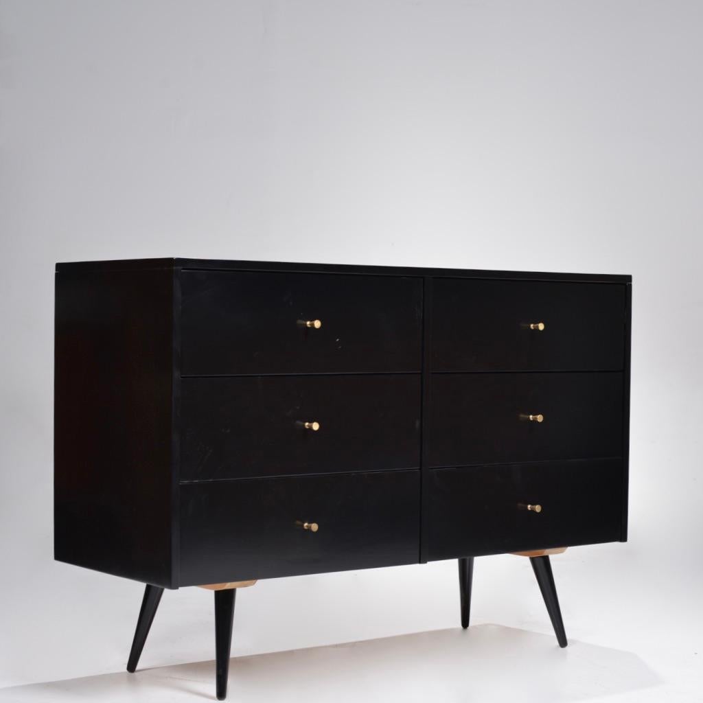 Maple Ebony Six-Drawer Dresser by Paul McCobb for Planner Group