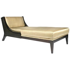 Ebony Sleigh Back Chaise Lounge by Tommi Parzinger