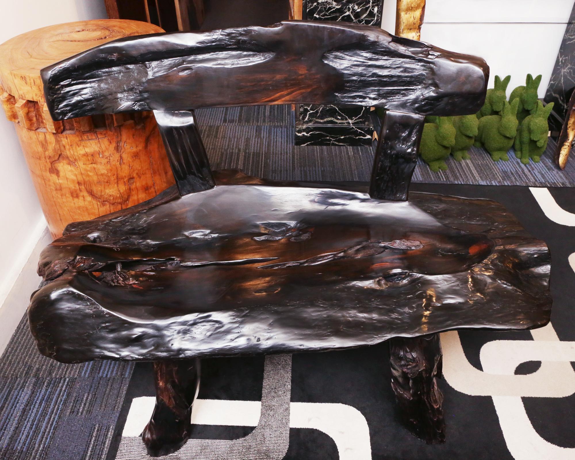 Indonesian Ebony Solid Wood A- Bench A