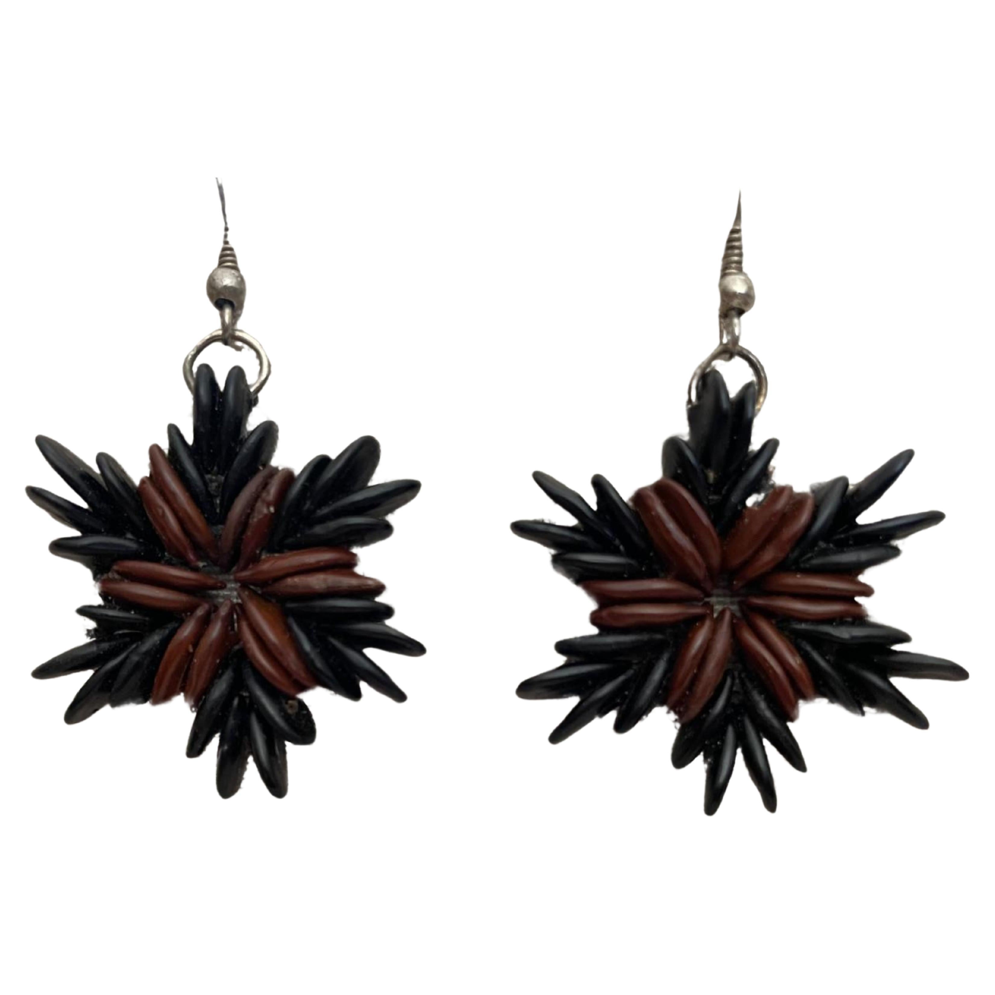 Ebony Star Flares Earrings