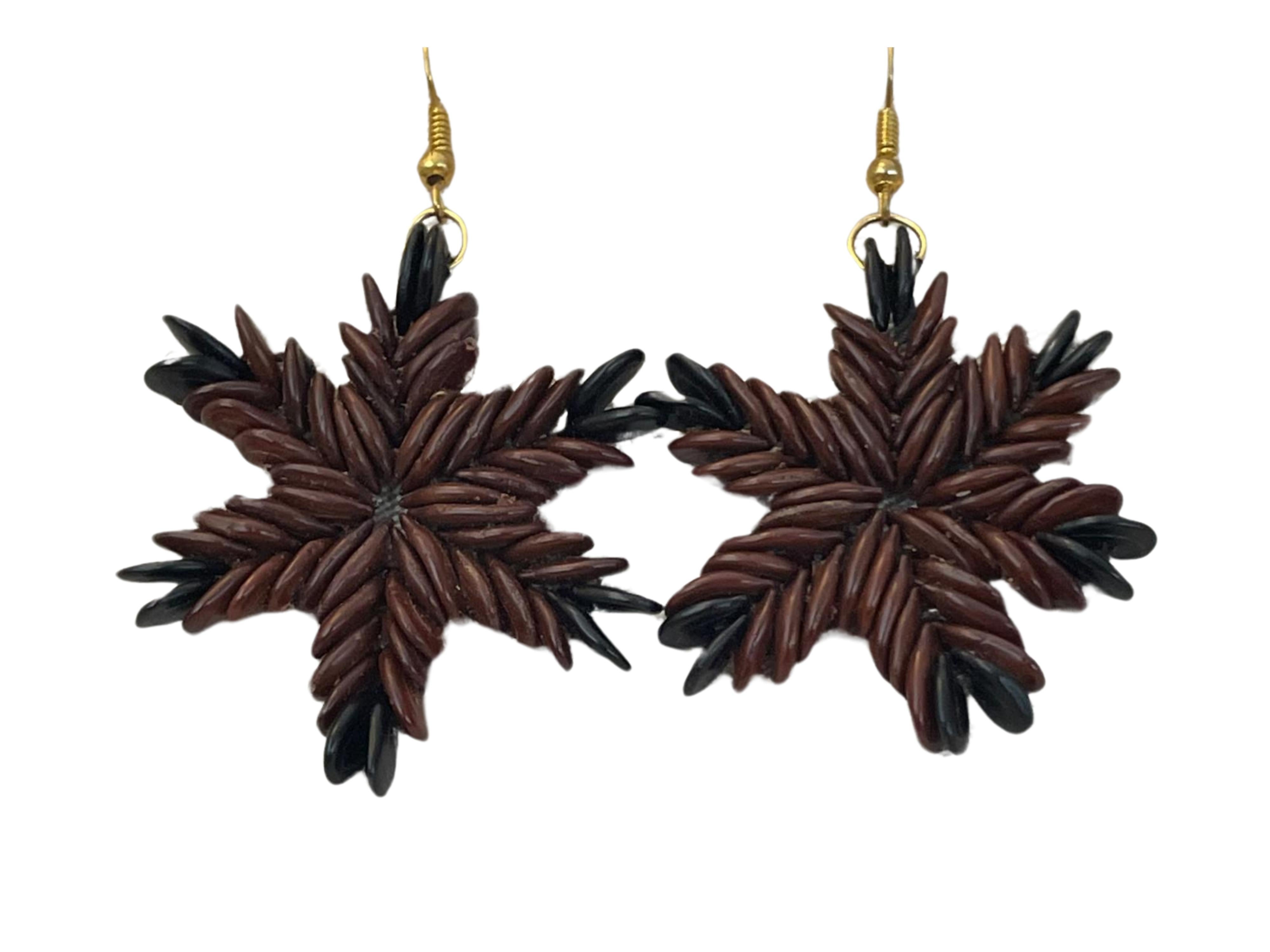 Ebony Sunburst Earrings