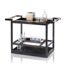 Ebony Wood Bar Cart