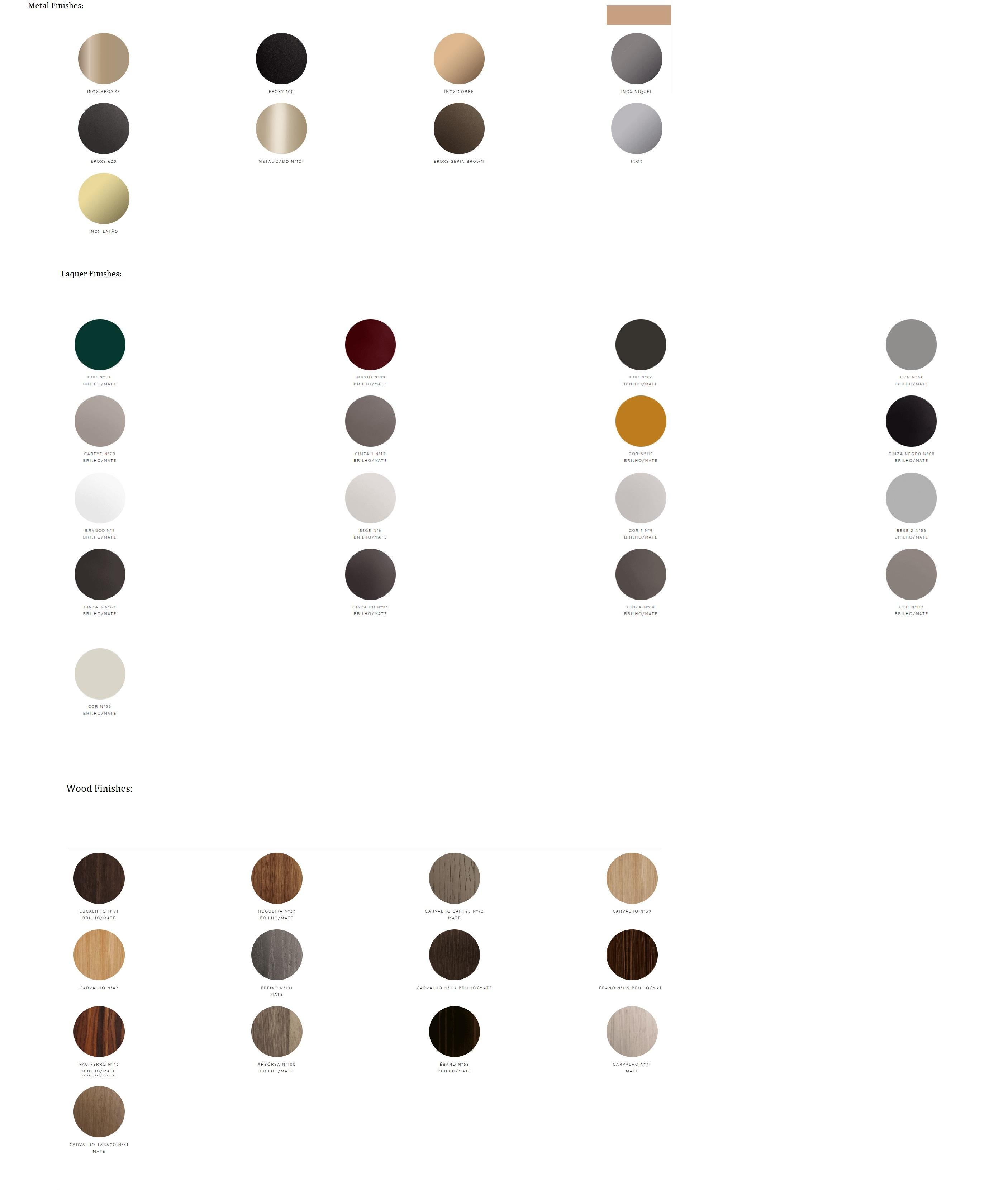 Metallo Armadietto in Wood Wood con Silhouette arrotondata e gambe in metallo - Studio Design/One in vendita