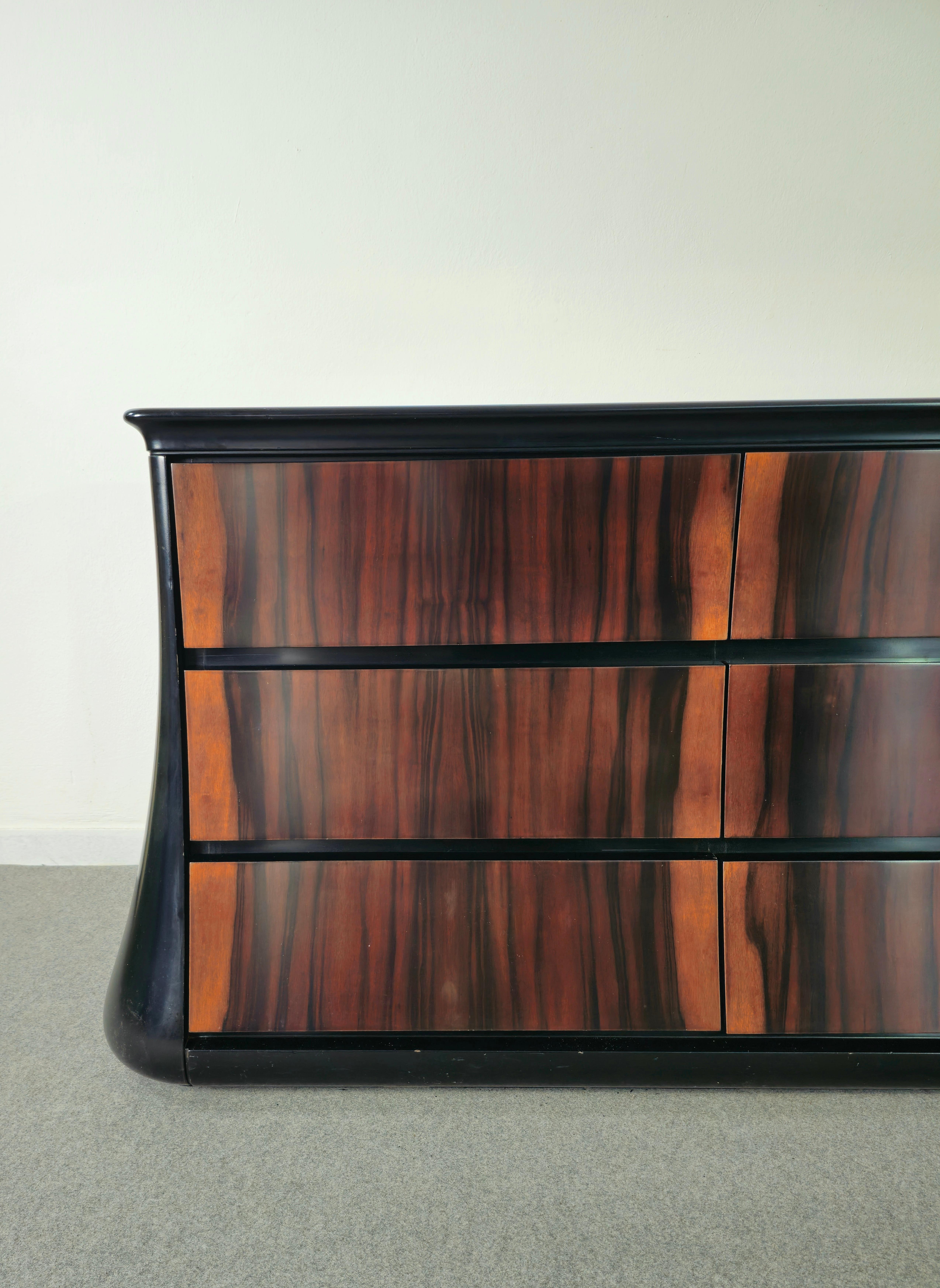 Kommode aus Ebenholz von Luciano Frigerio, Mid-Century-Design, Italien 1970er Jahre 5