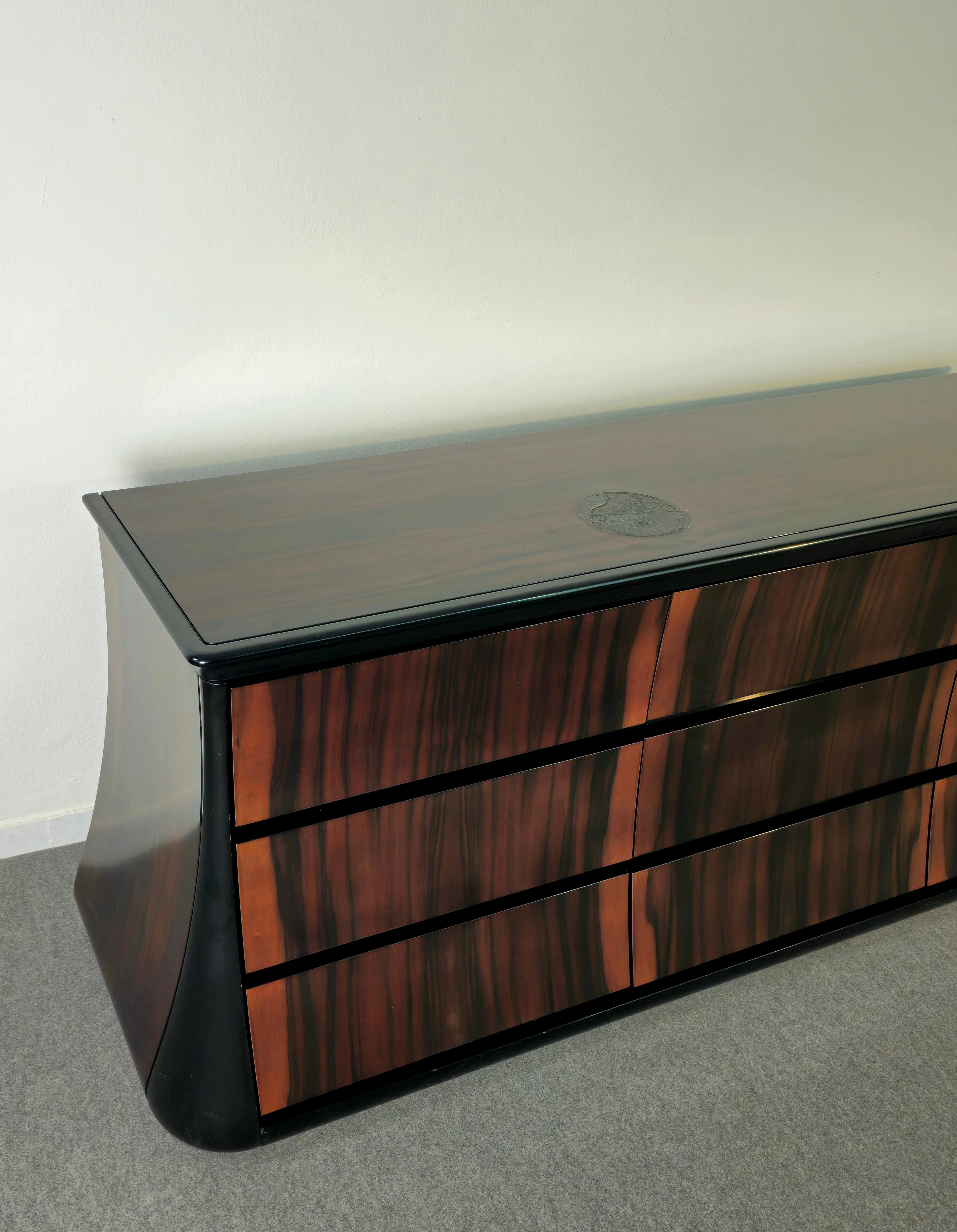 Kommode aus Ebenholz von Luciano Frigerio, Mid-Century-Design, Italien 1970er Jahre 3