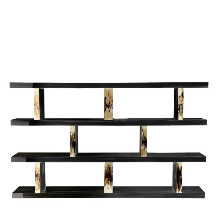 Ebony Wood Freestanding Bookcase For Sale at 1stdibs