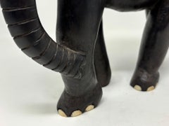 Ebony Wood Hand Carved African Elephant