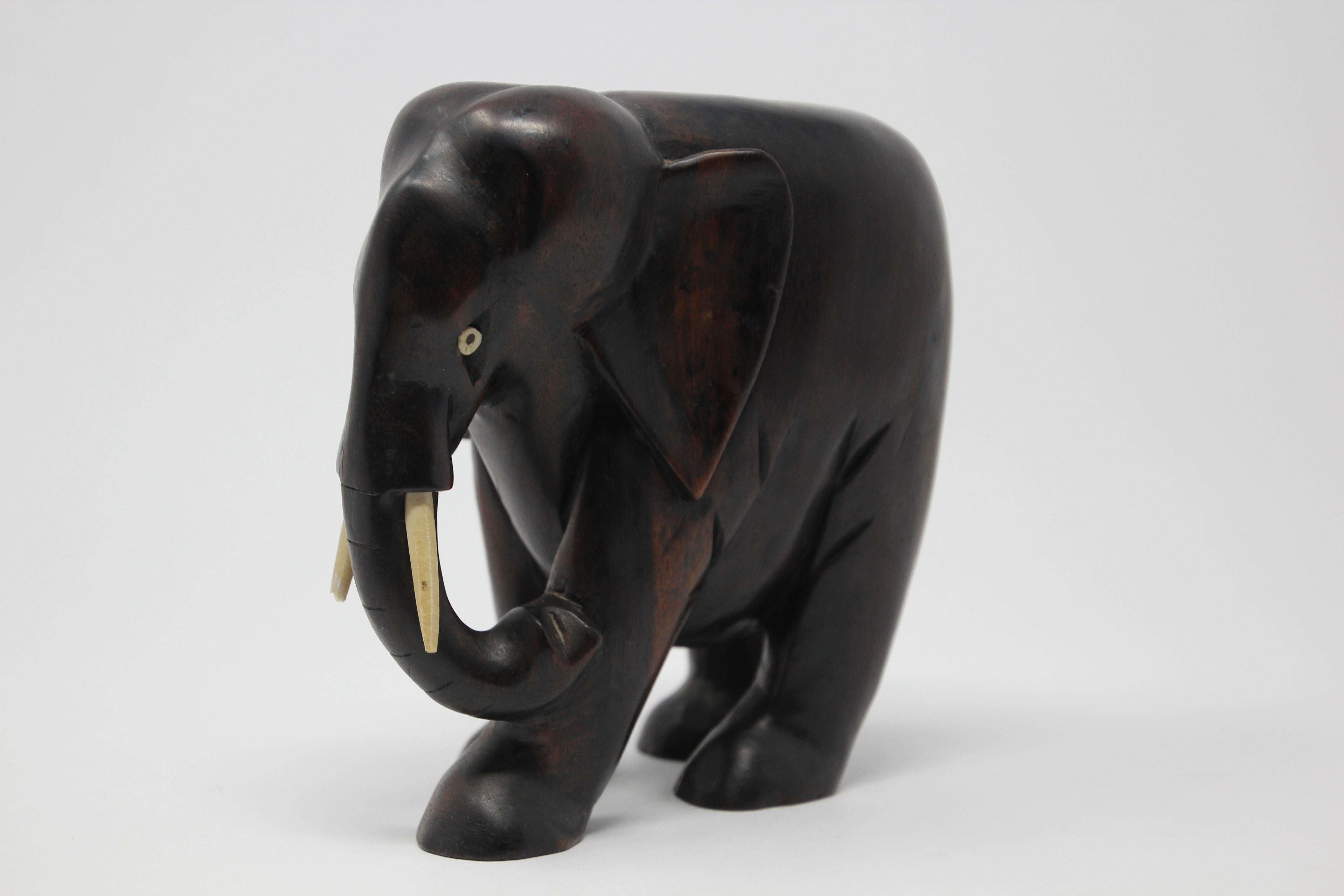 african wood carved elephant