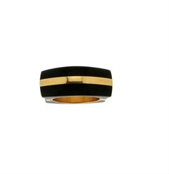Ebony 18 Carat Yellow Gold Band Ring