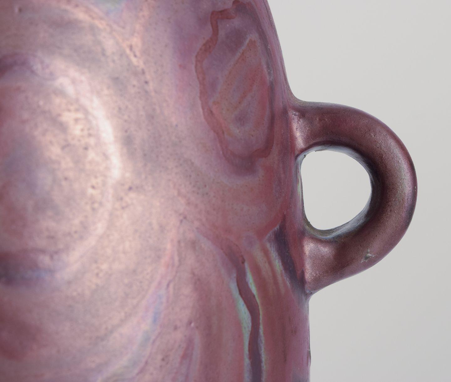 20th Century E.B.S. Klint. Danish ceramicist. Large floor vase with two handles. Mid-20th C. For Sale
