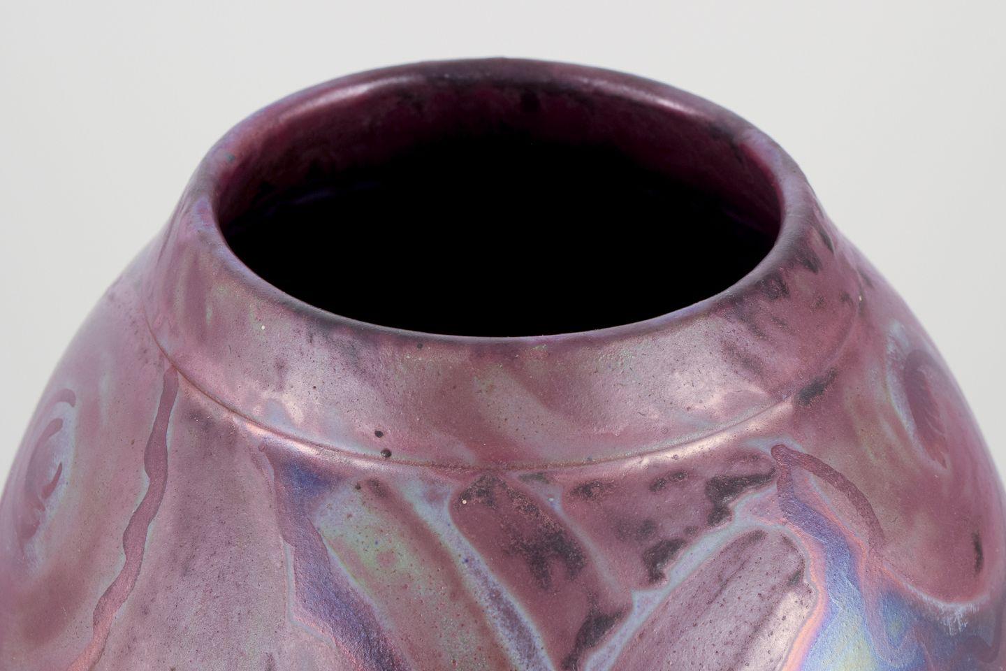 E.B.S. Klint. Danish ceramicist. Large floor vase with two handles. Mid-20th C. For Sale 1
