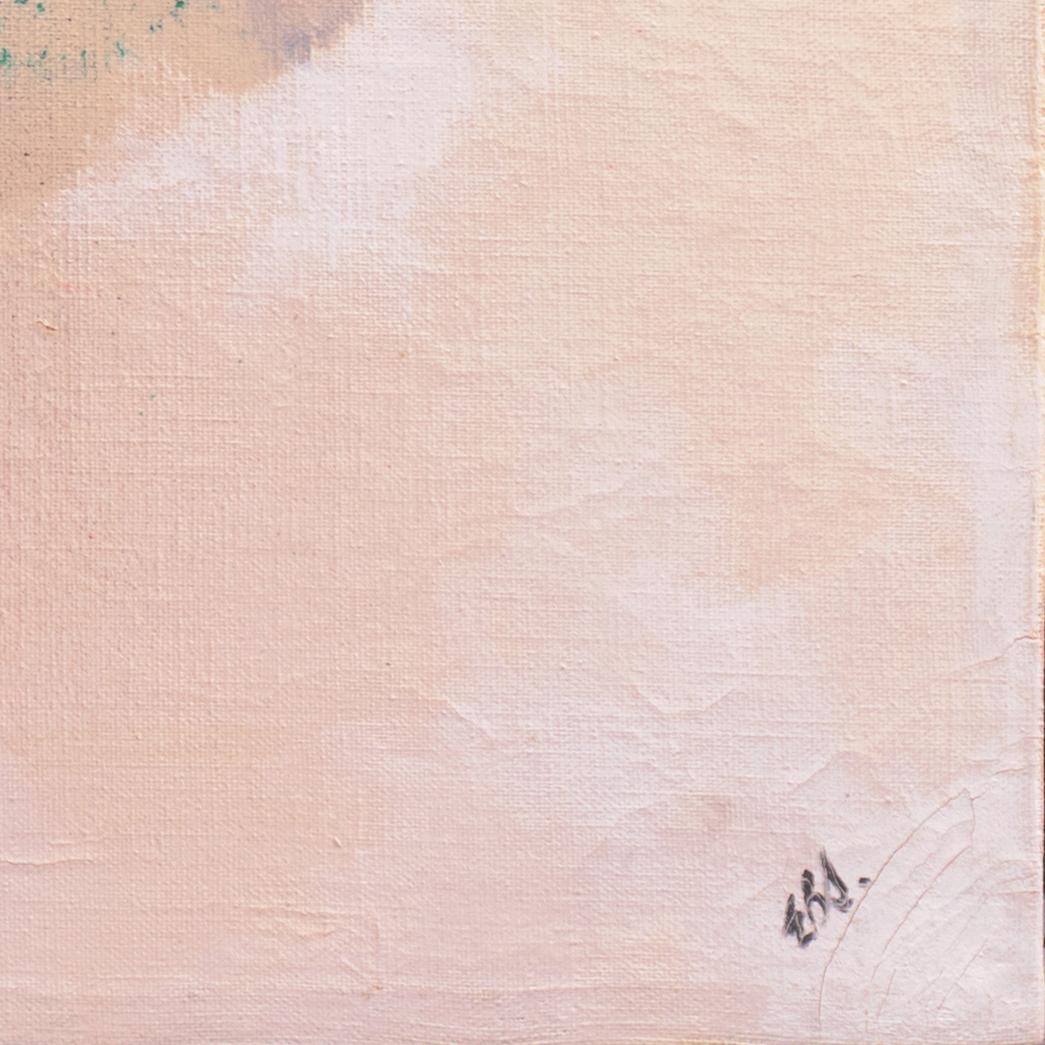 „Biomorphe Abstraktion“, großes amerikanisches Ölgemälde in abstrakter Blattform aus der Mitte des Jahrhunderts – Painting von E.B.Stetson