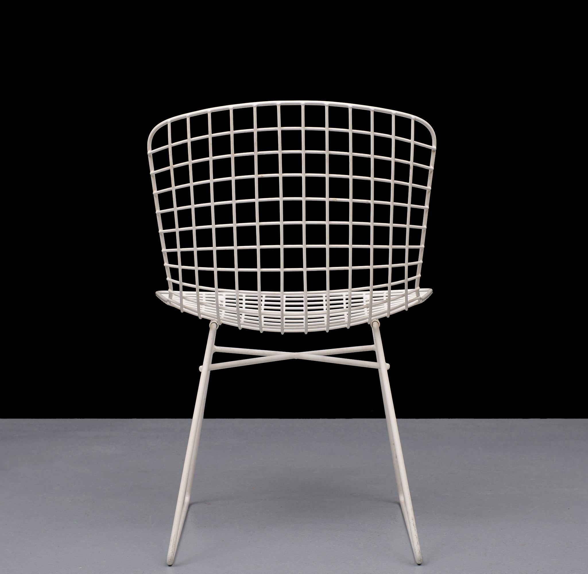 Ebu Wire Dining Chairs Harry Bertoia Style, Italy, 1970s For Sale 3