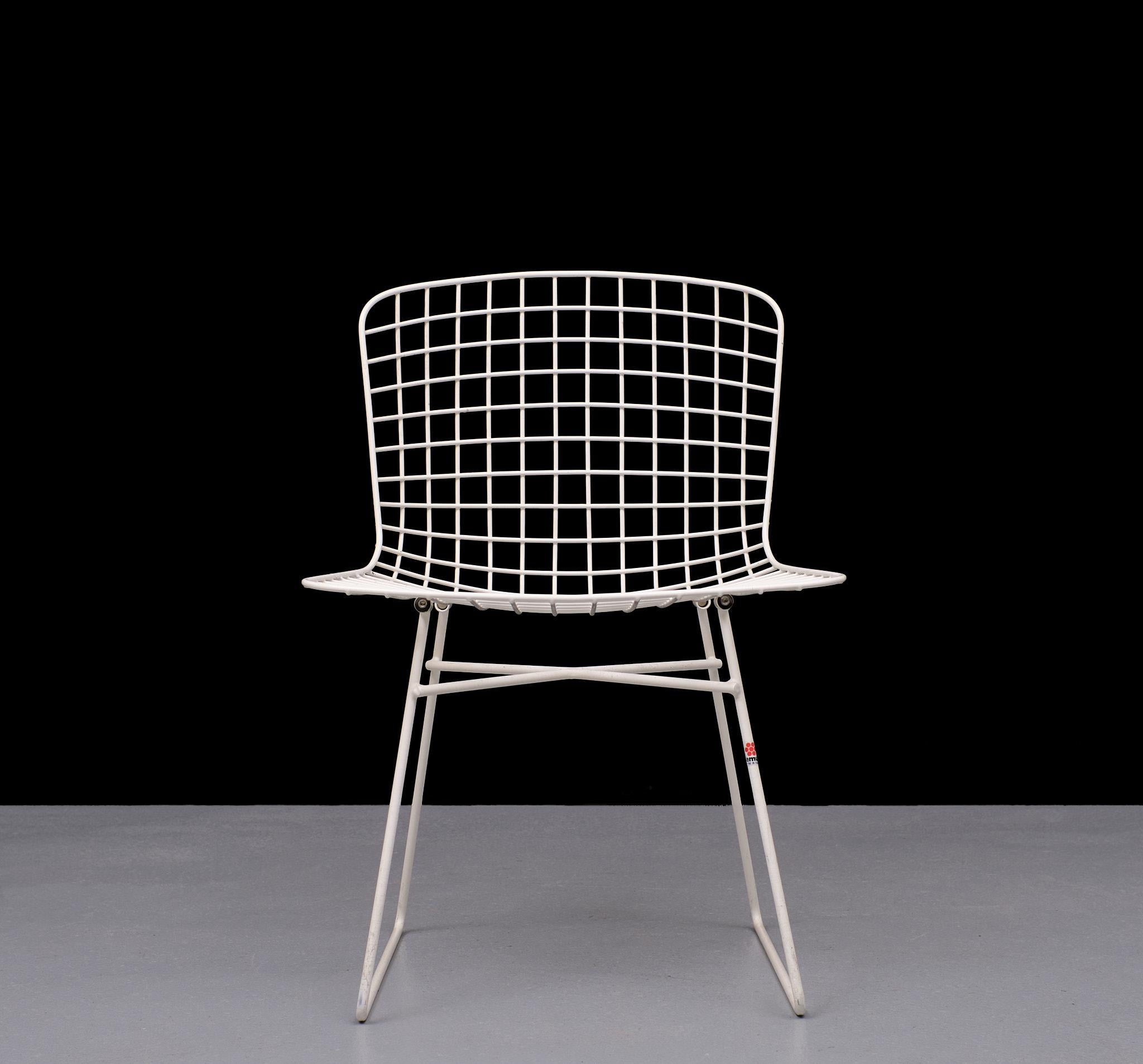 Ebu Wire Dining Chairs Harry Bertoia Style, Italy, 1970s For Sale 4
