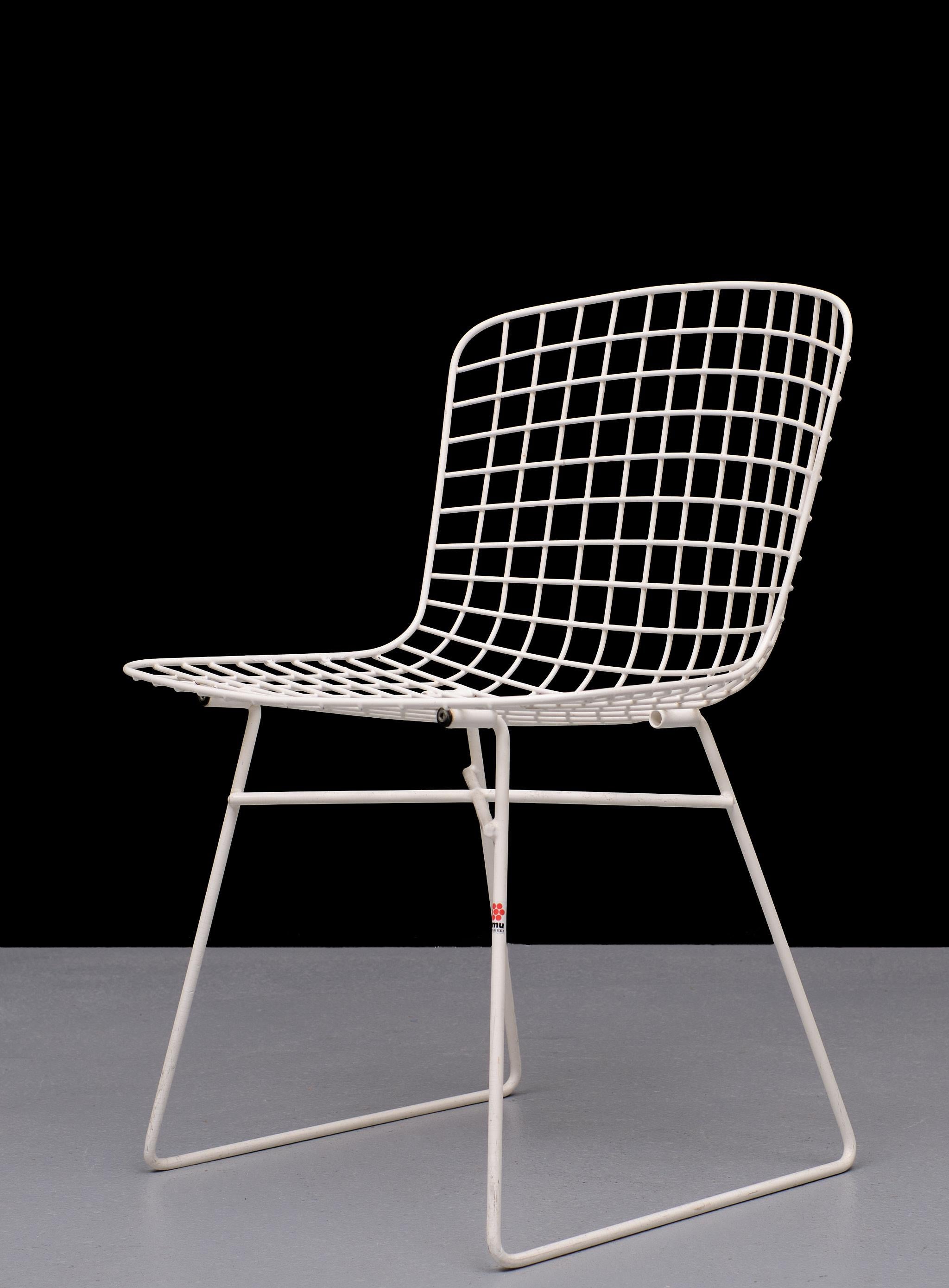 Ebu Wire Dining Chairs Harry Bertoia Style, Italy, 1970s For Sale 5