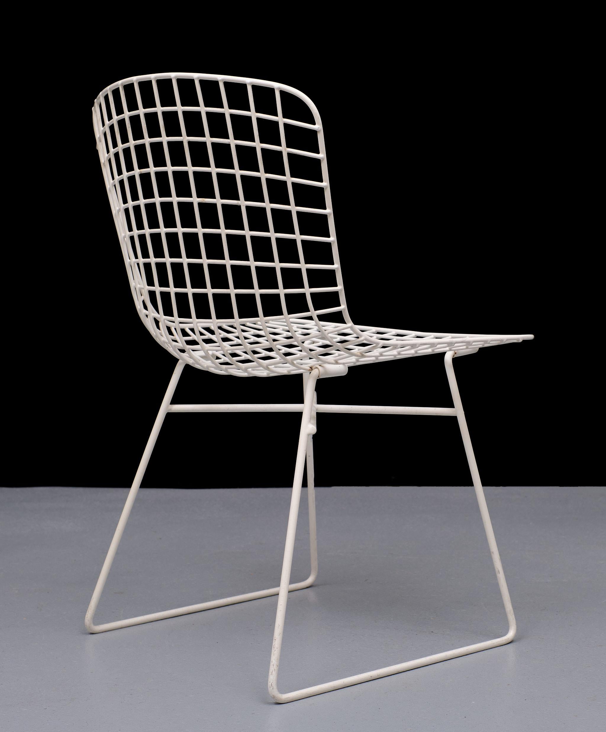 Ebu Wire Dining Chairs Harry Bertoia Style, Italy, 1970s For Sale 2