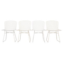 Vintage Ebu Wire Dining Chairs Harry Bertoia Style, Italy, 1970s