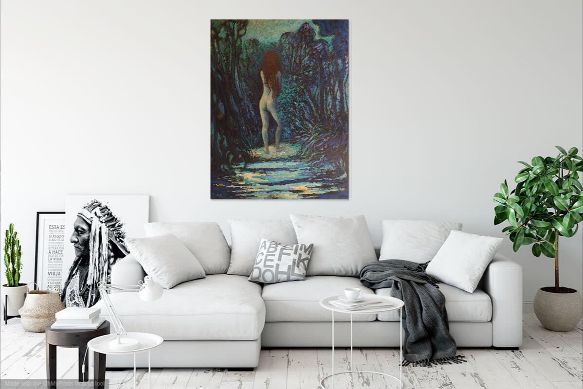 Romantic and expressionist nude artwork on canvas.