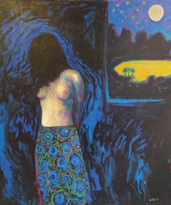 „“Silverlake““ – expressionistisches Aktkunstwerk, Acryl auf Leinwand.