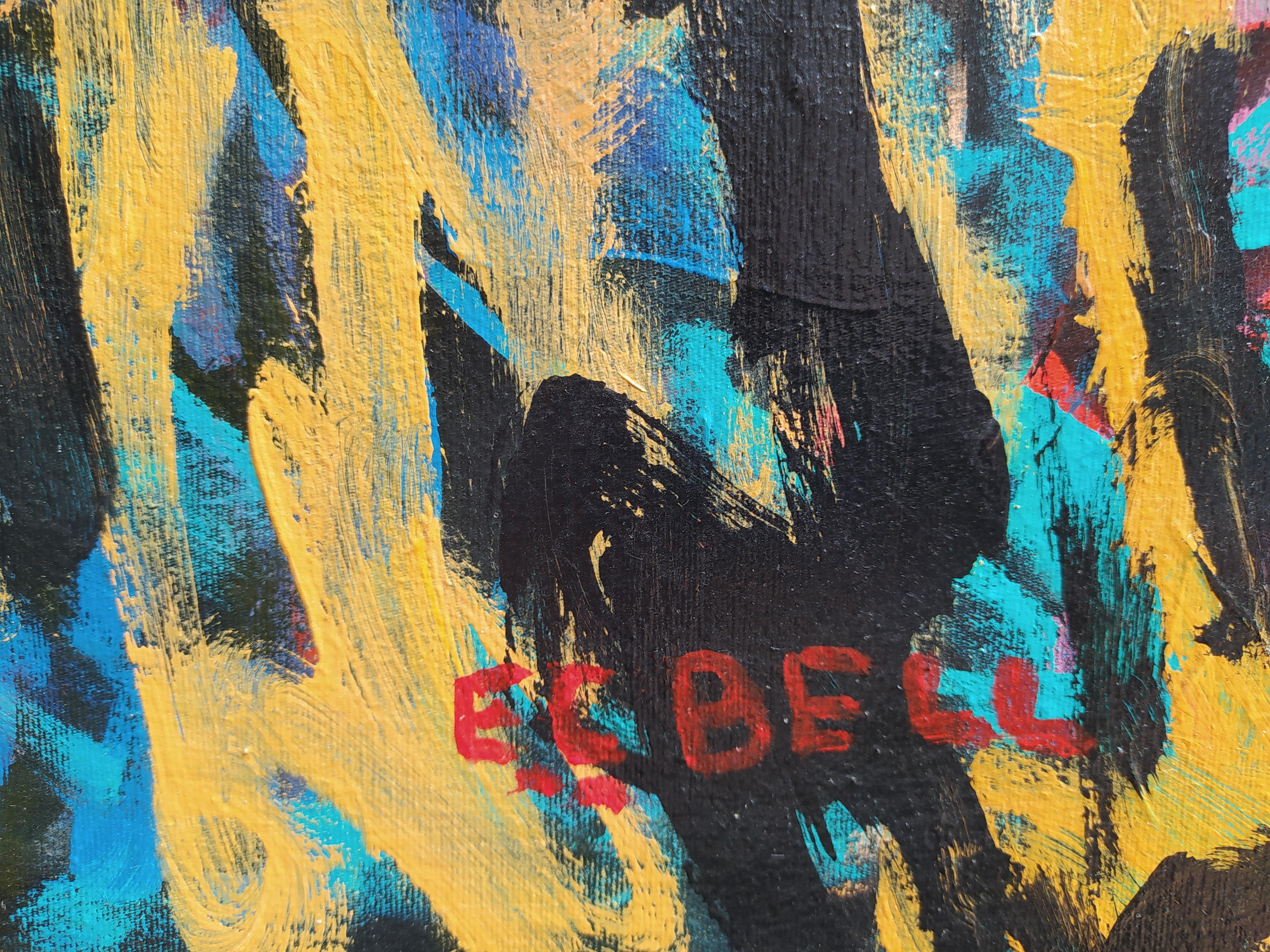 « Trois Muses » - œuvre d'art expressionniste de nus, acrylique sur toile. en vente 2