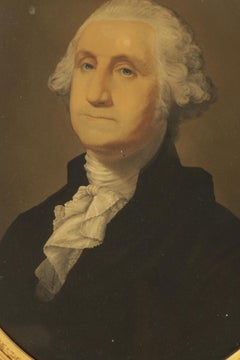 George Washington & His Wife - Pair of 19th Century American Portraits, c. 1863