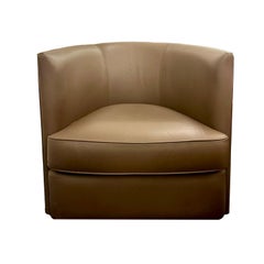 Ecart Design Fauteuil „W“ aus schokoladenbraunem Leder