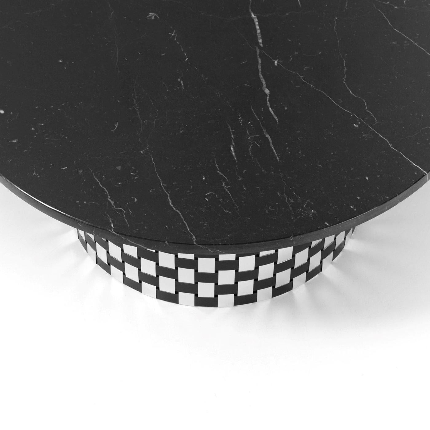 black and white checkered coffee table