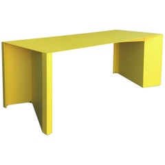 Eccentric Metal Yellow Z-Table by Claire Bataille and Paul Ibens for Bulo
